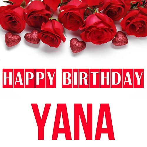 Открытка Yana Happy birthday