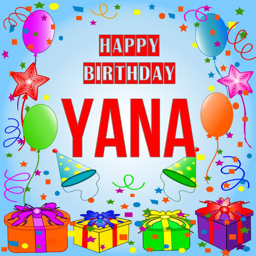 Открытка Yana Happy birthday