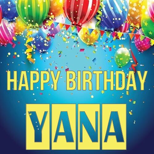 Открытка Yana Happy birthday