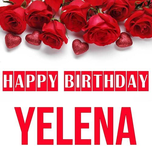 Открытка Yelena Happy birthday