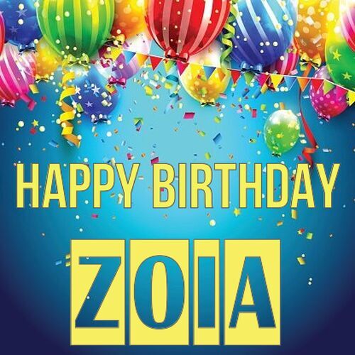 Открытка Zoia Happy birthday